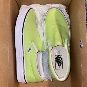 Slip On Vans (Lime Green)